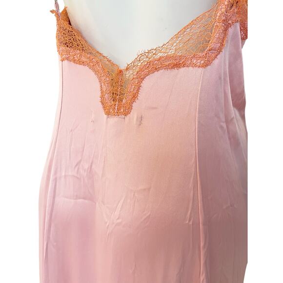 Victoria’s Secret Pink and Orange Lace Long Robe and Slip Set Large/XL - Picture 10 of 16